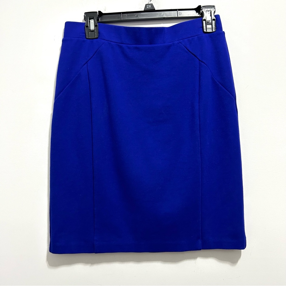 Mario Serrani Cobalt Blue Midi Skirt